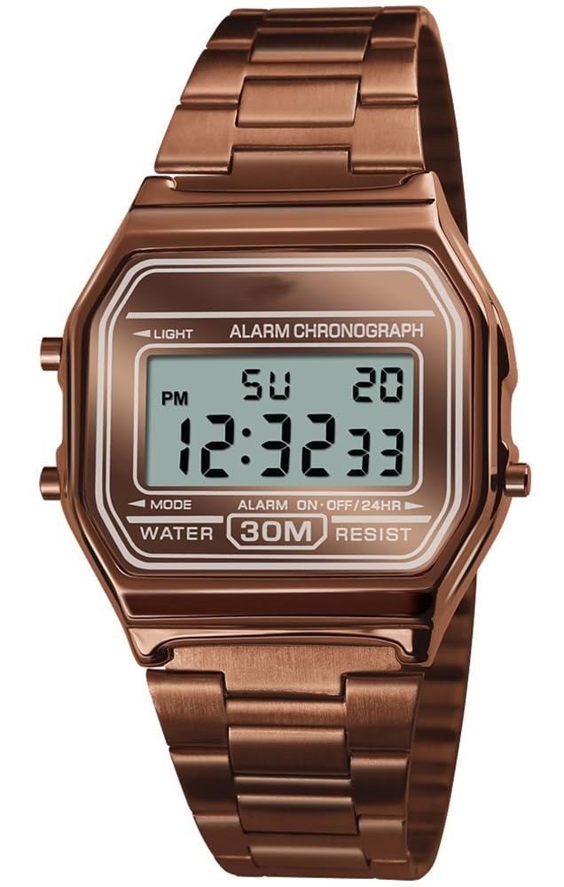 PASOY Men’s Digital Waterproof Sport Watch with Stopwatch