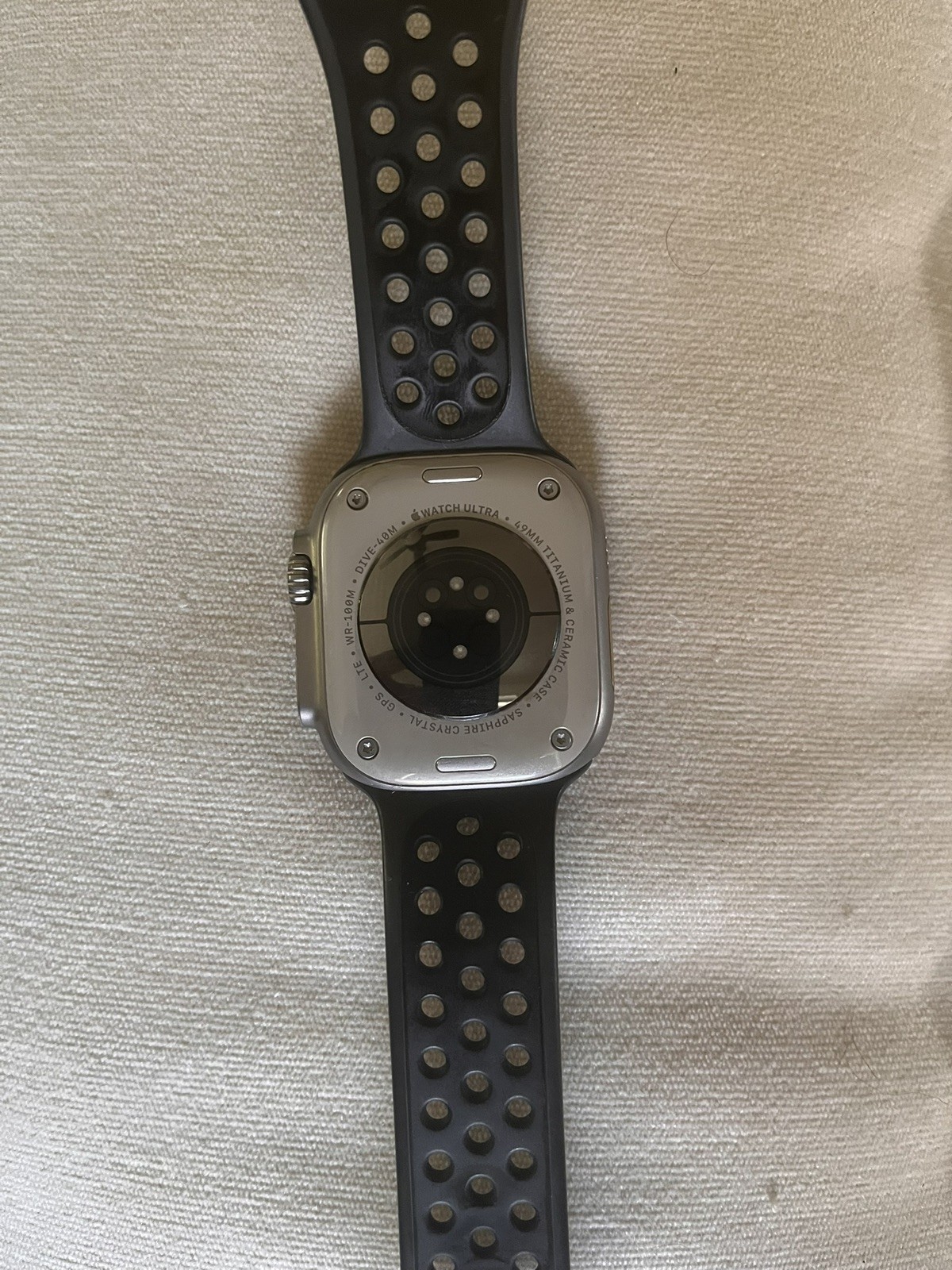 Unlocked Apple Watch Ultra 2 49MM Silver Titanium White Ocean Band MREJ3LW/A