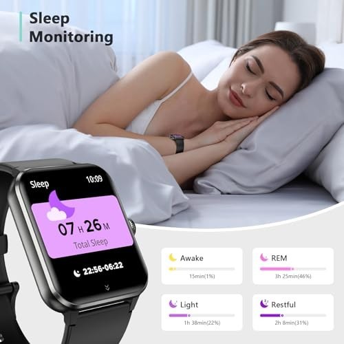Smart Watch with Call Function, Fitness Tracker for Men & Women, Heart Rate/SpO2
