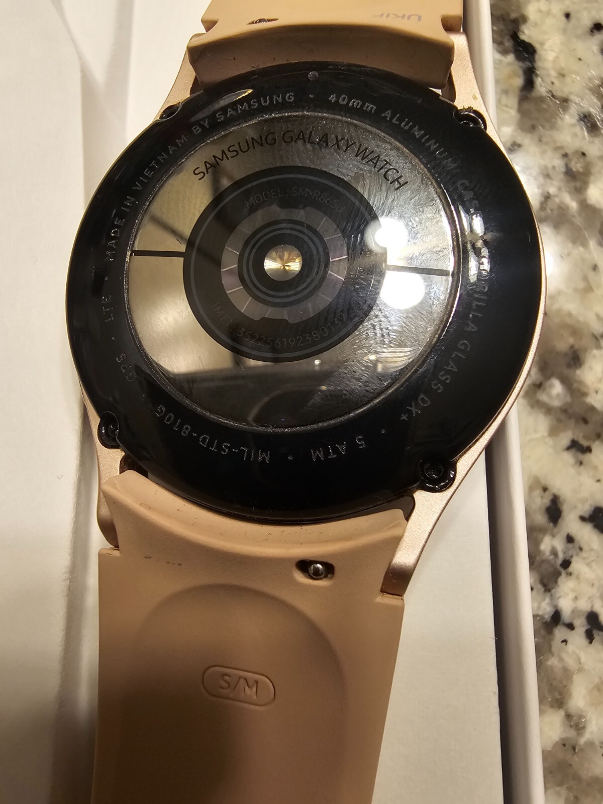 Samsung Galaxy Watch4 SM-R860 40mm Aluminum Case with Sport Band – Pink Gold…
