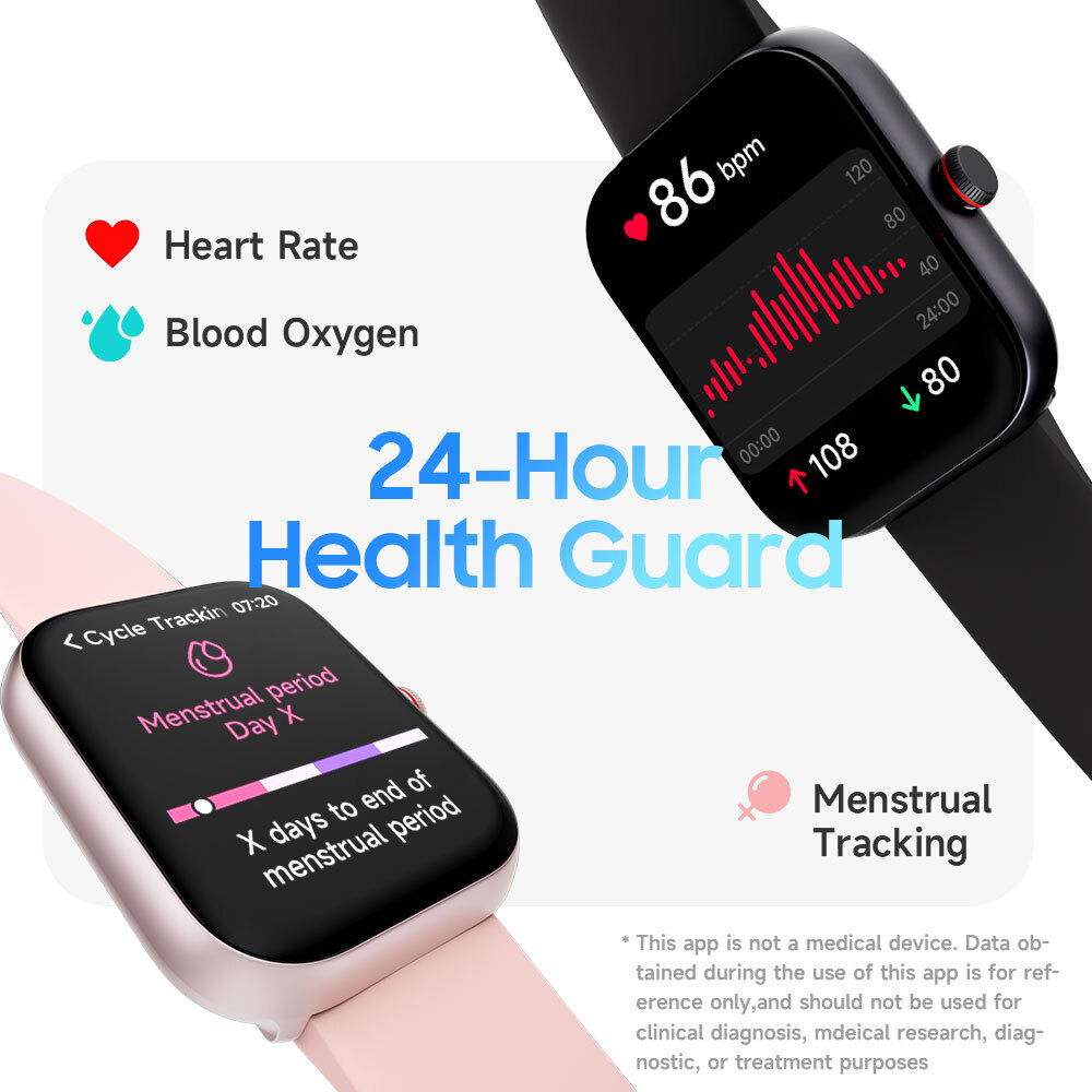 Smart Watch Men Women Fitness Tracker Heart Rate Watches for Android iOS iPhone