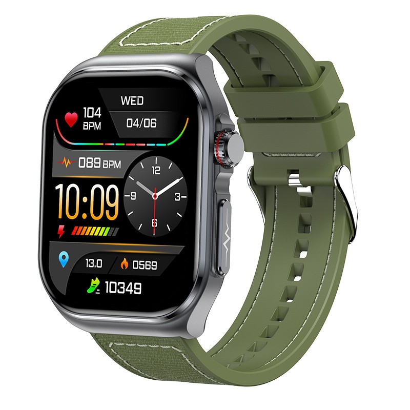 ET585 Smart Watch 2.04″ AMOLED Bluetooth Call ECG Heart Rate SpO2 Sleep Monitor