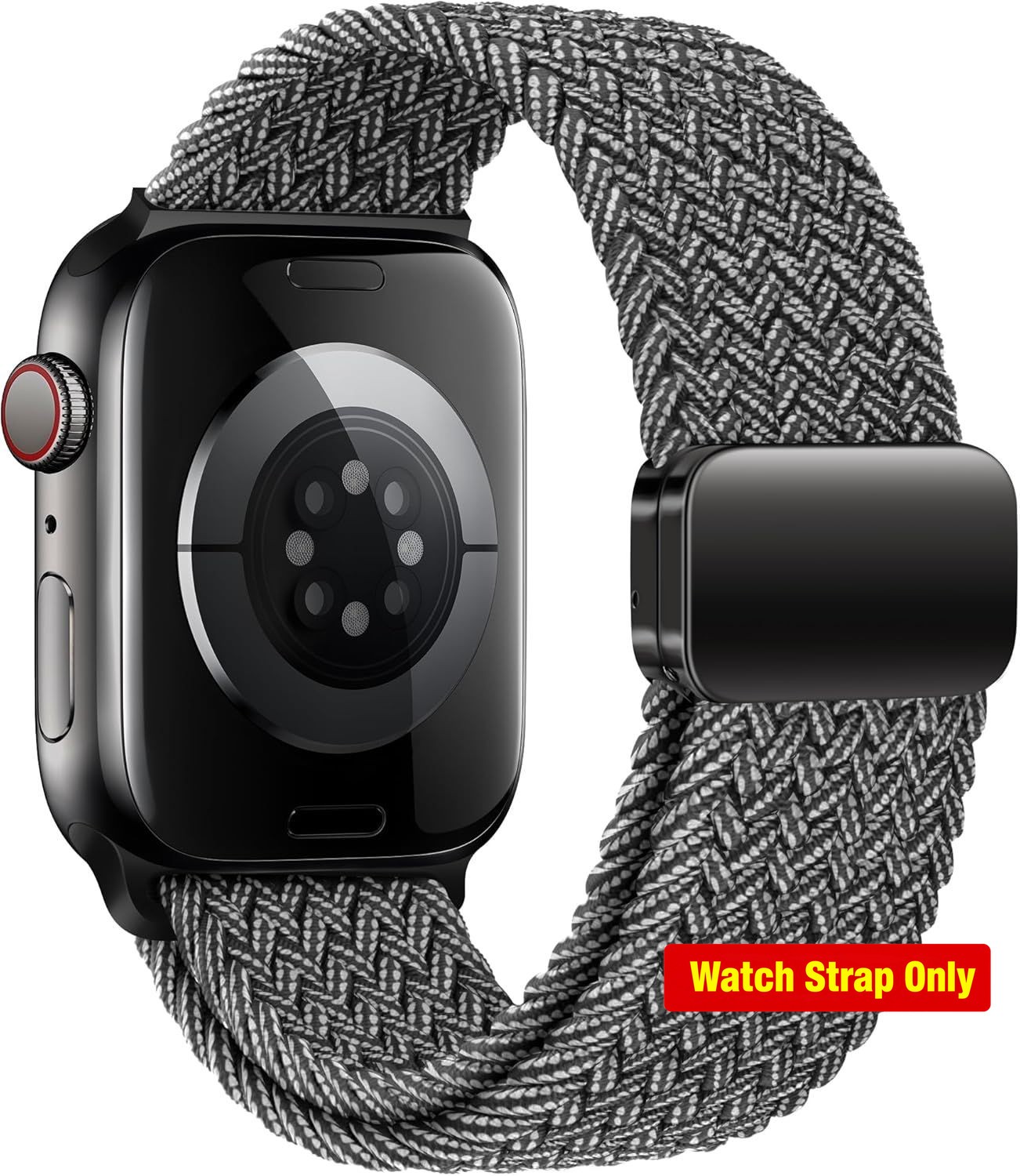 Gray & White Braided Band with Magnetic Clasp for Apple Watch 38mm 40mm 41mm 44m