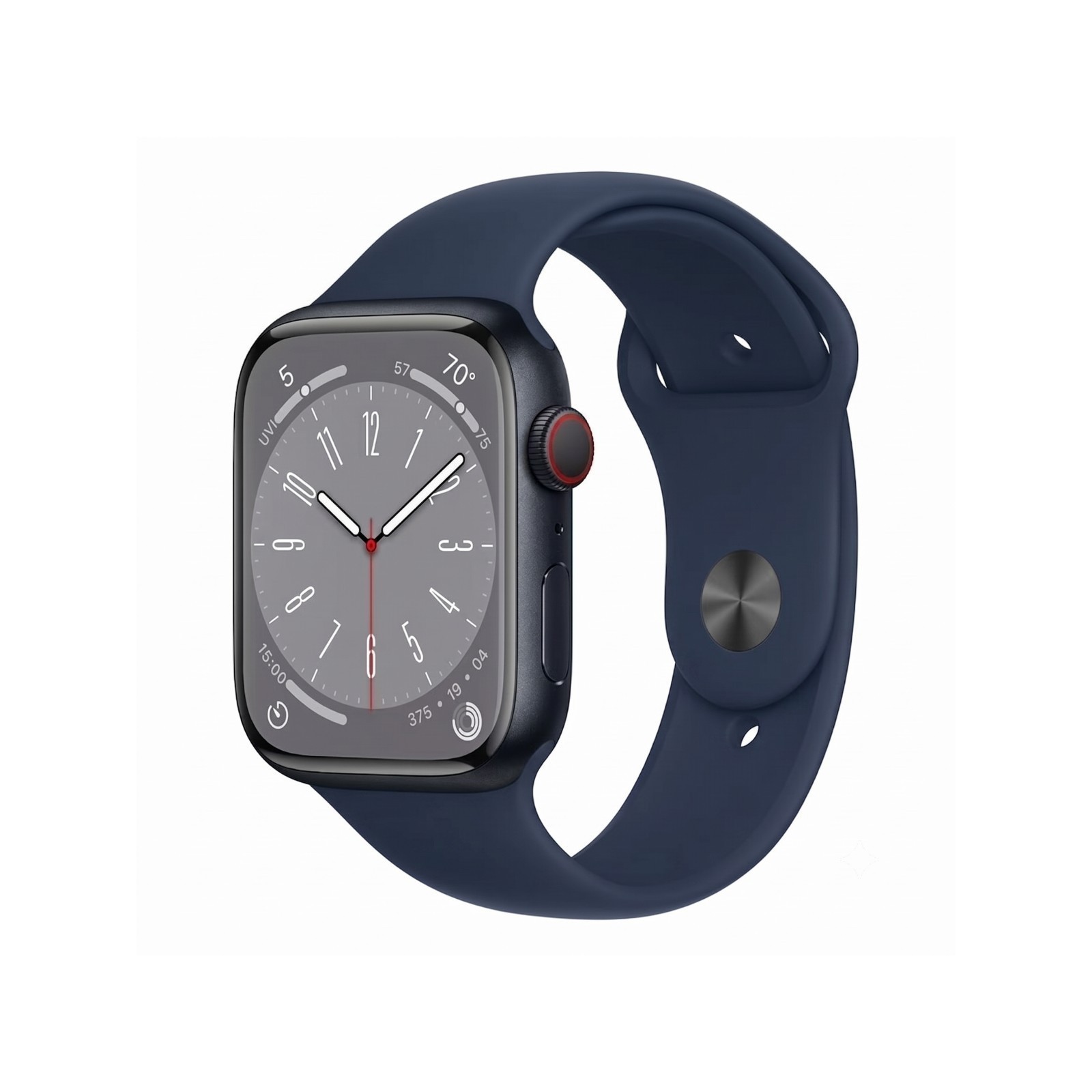 Apple Watch Series 8 GPS + Cellular 45mm Aluminum Case Midnight M/L Navy Blue