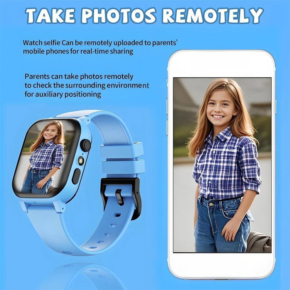 Kids 4G Smart Watch Phone GPS SOS Video Call Waterproof Tracker for Boys Girls