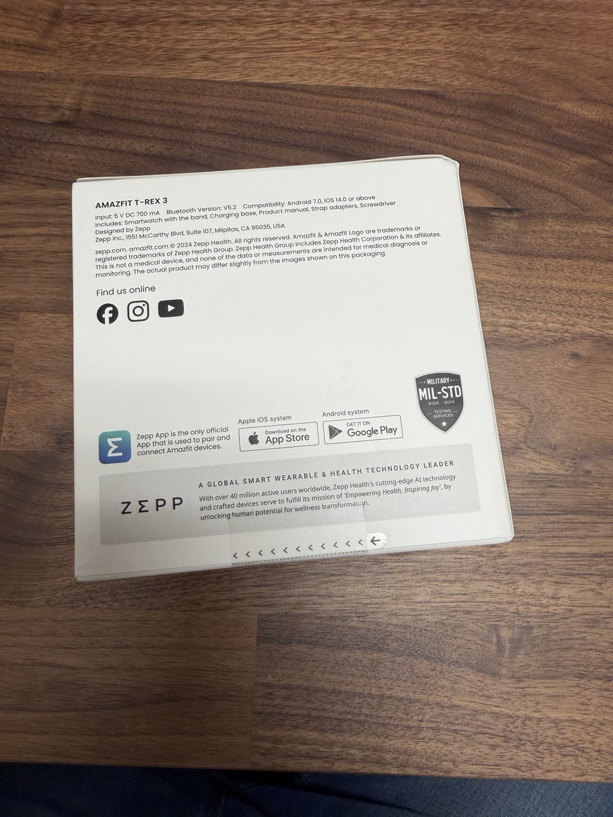 Amazfit T-Rex 3 – 48 mm Fitness Smart Watch w/ Voice Control (Onyx) BRAND NEW