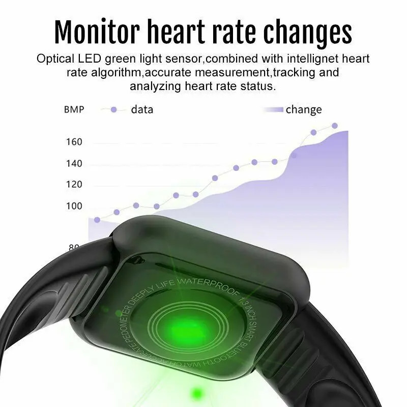 Multifunctional Bluetooth Fitness Sports Bracelet Sleep Monitor Smartwatch