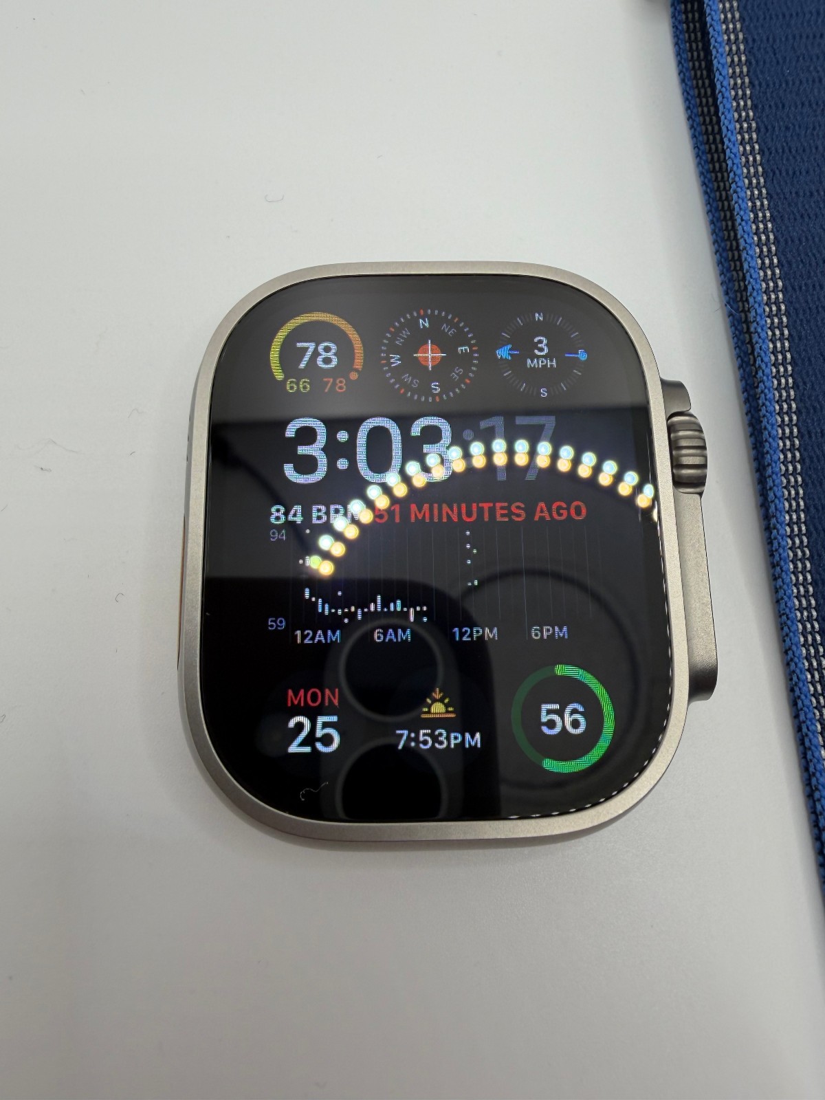 Apple Watch Ultra 3 49mm A3281 Natural Titanium with 3 OEM Apple Bands