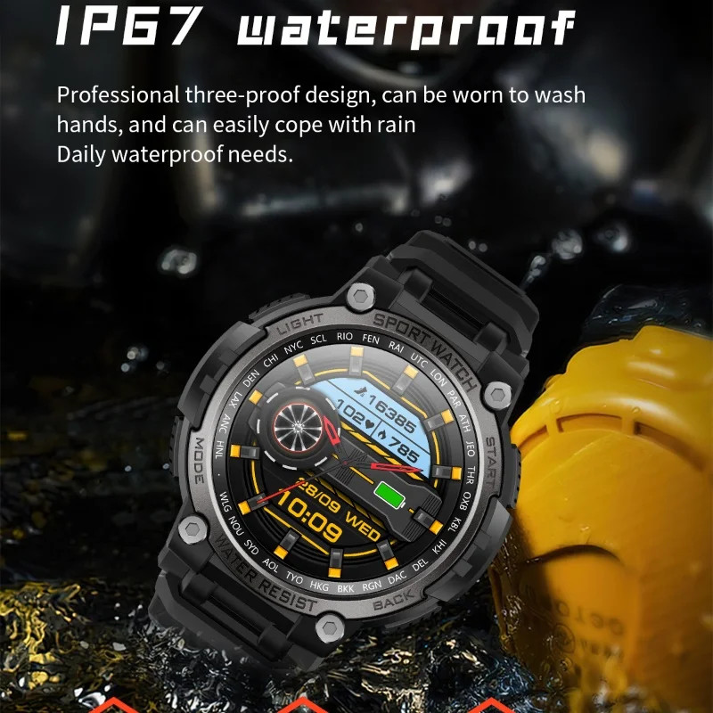 2025 Military Smart Watch For Men (Answer/Make Call) Heart Rate Outdoor Fitness