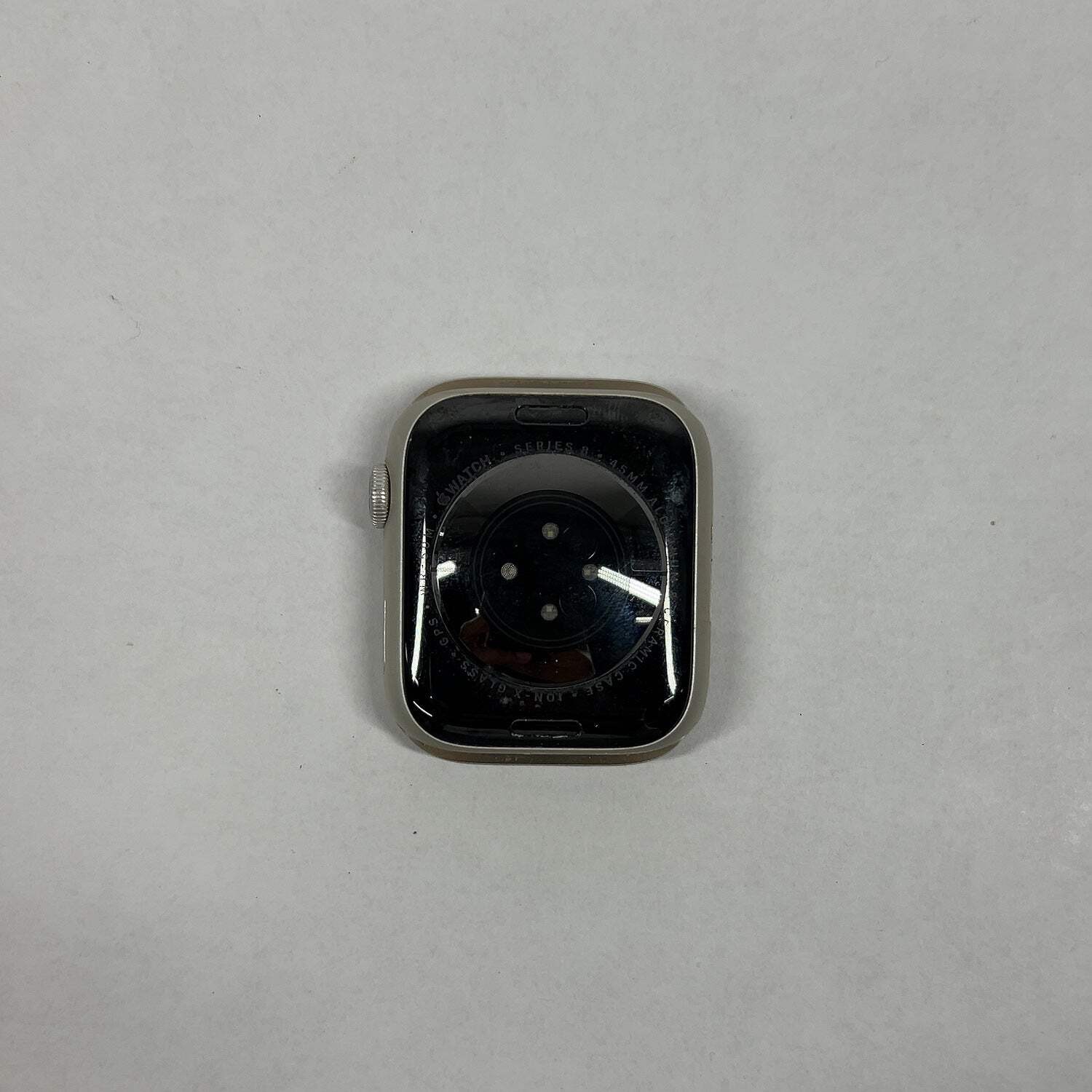 GPS Only Apple Watch Series 8 45MM Starlight Aluminum MNUQ3LL/A Face Only