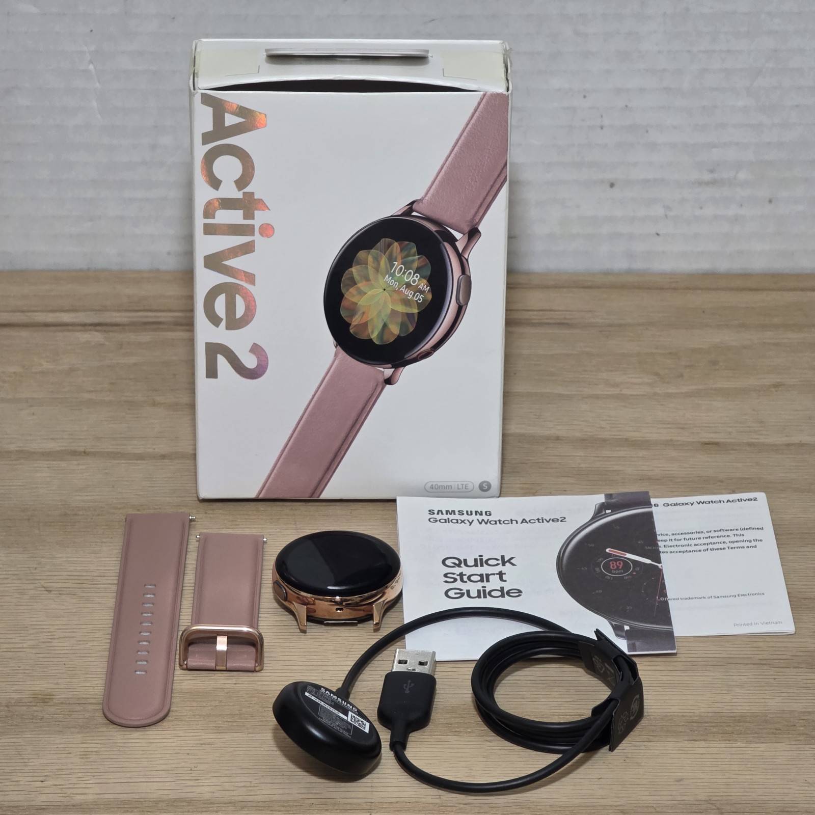 Samsung Galaxy Active2 Smart Watch SM-R835U (40mm) Gold Bluetooth LTE Unlocked