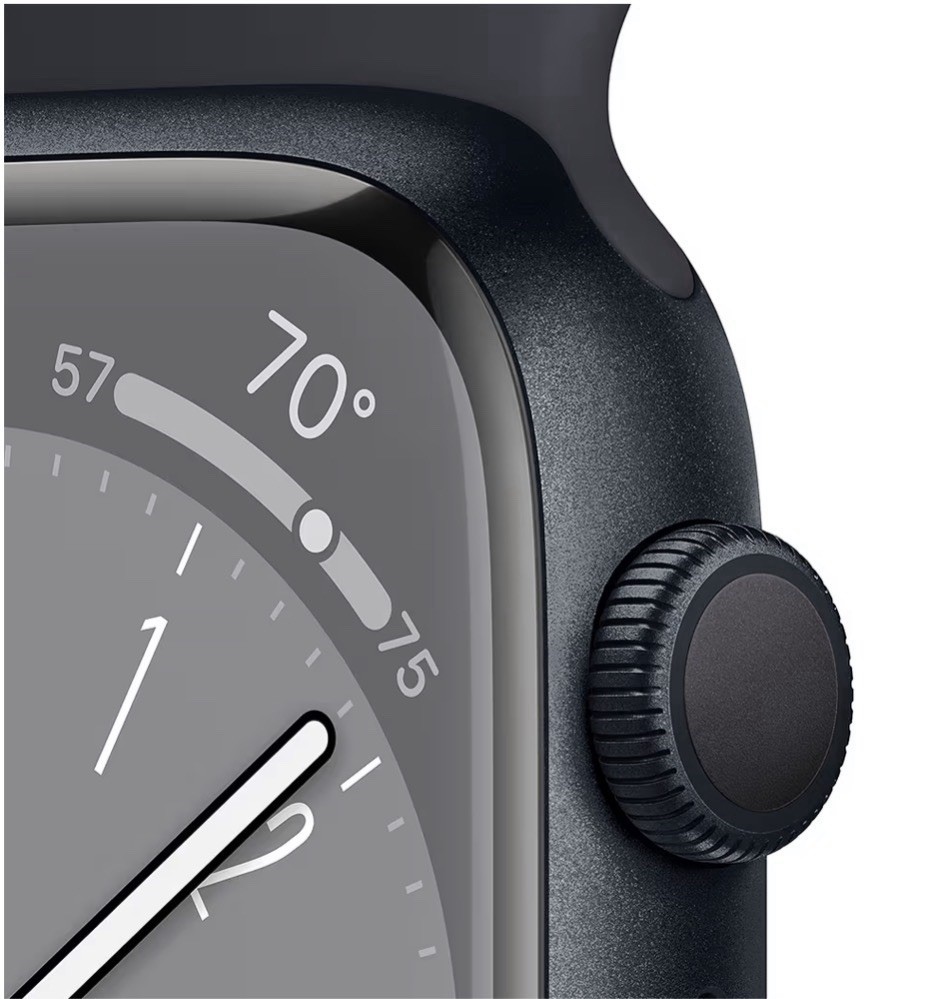 Apple Watch Series 8 GPS 45mm Midnight Aluminum Case Sport Band M/L Preowned