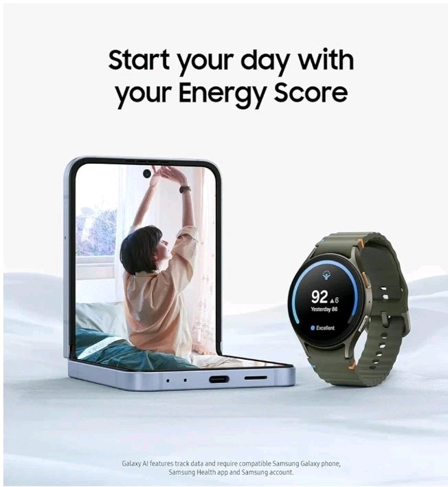 Samsung SM-L310NZSAXAA Galaxy Watch7 Smart Watch Silver Heart Rate Mon SEE NOTES