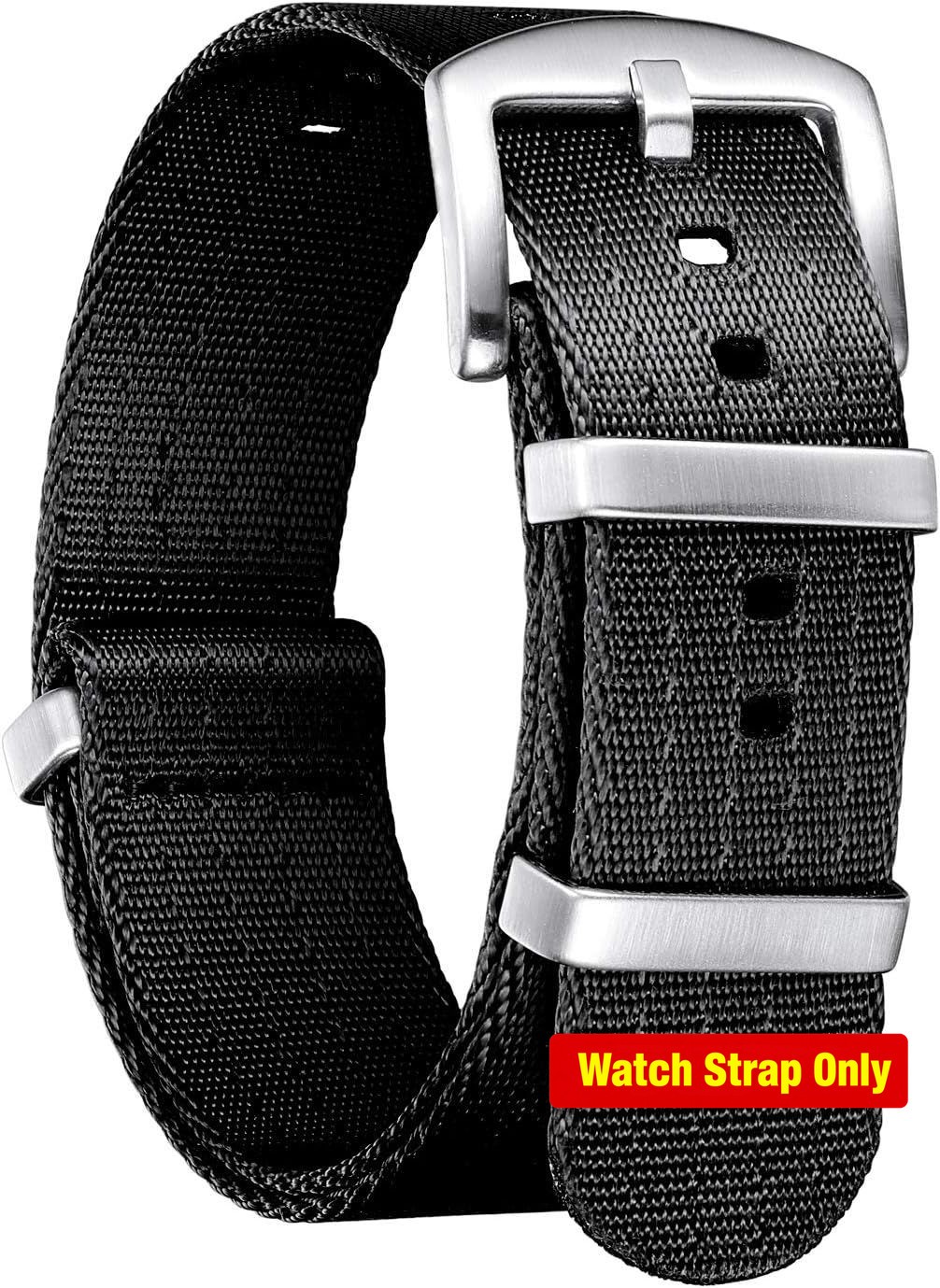 Rugged Heavy-Duty Nylon Watch Band for 18mm, 20mm, 22mm, 24mm Watches