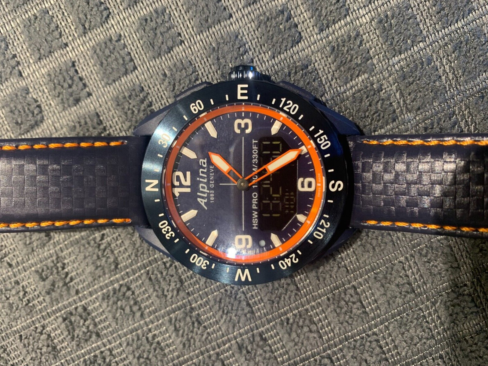 ALPINA ALPINER X AL-283LNO5NAQ6L NAVY BLUE ANALOG-DIGITAL SMARTWATCH 45 MM NEW