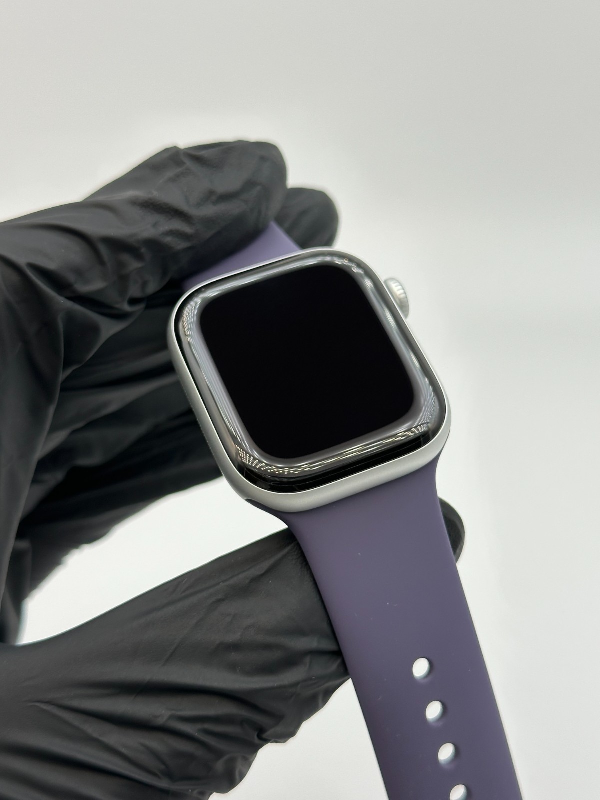 Apple Watch Series 11 42mm GPS Silver Case w Purple Fog Sport Band S/M MEU64LW/A