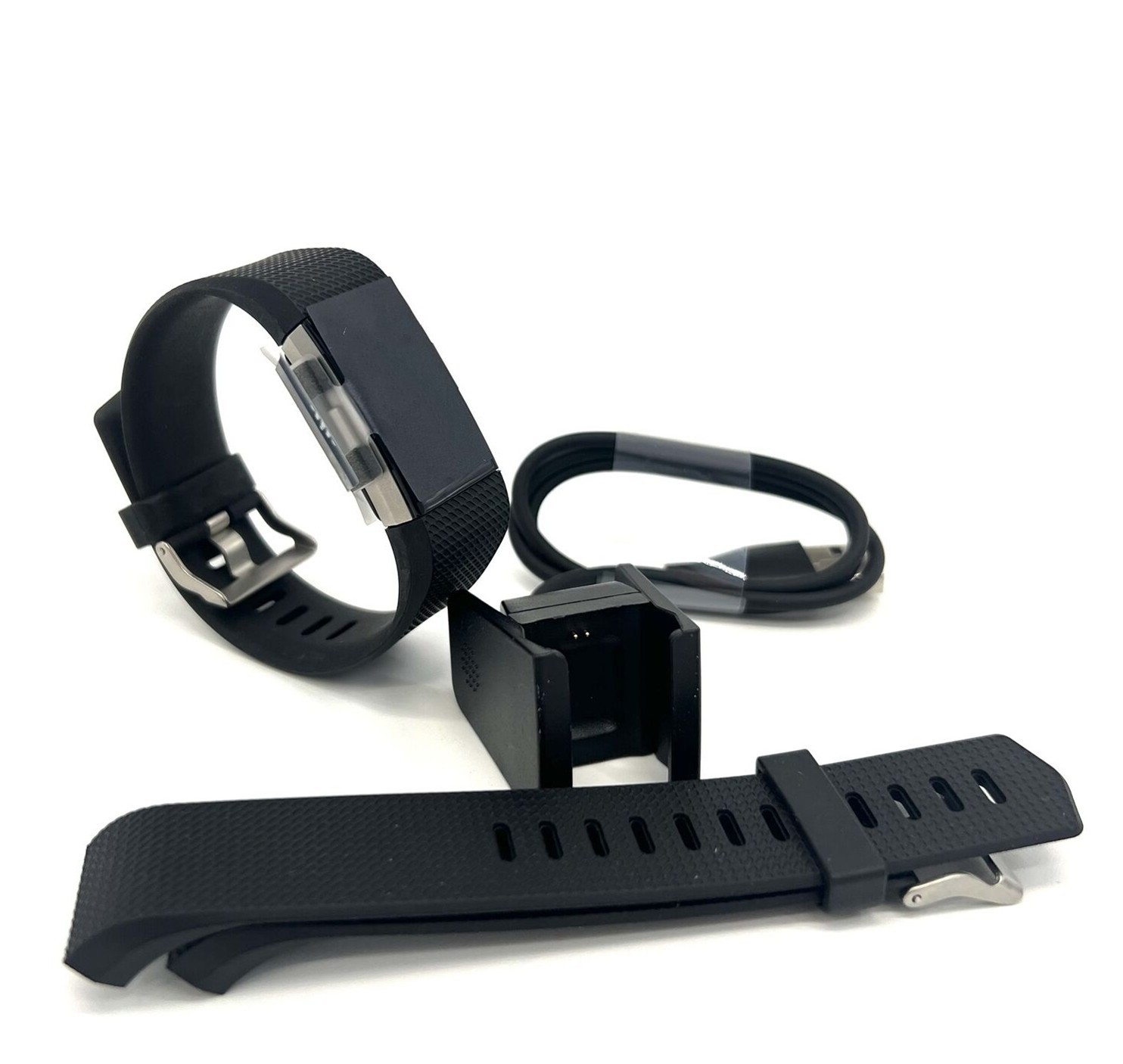 Fitbit Charge 2 Tracker | Yoga & Running Motion Detection |With S & L Wristbands