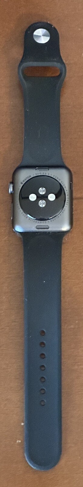 Apple Series 3 42mm Smartwatch – Space Gray Aluminum Case/Aftermarket Black Band