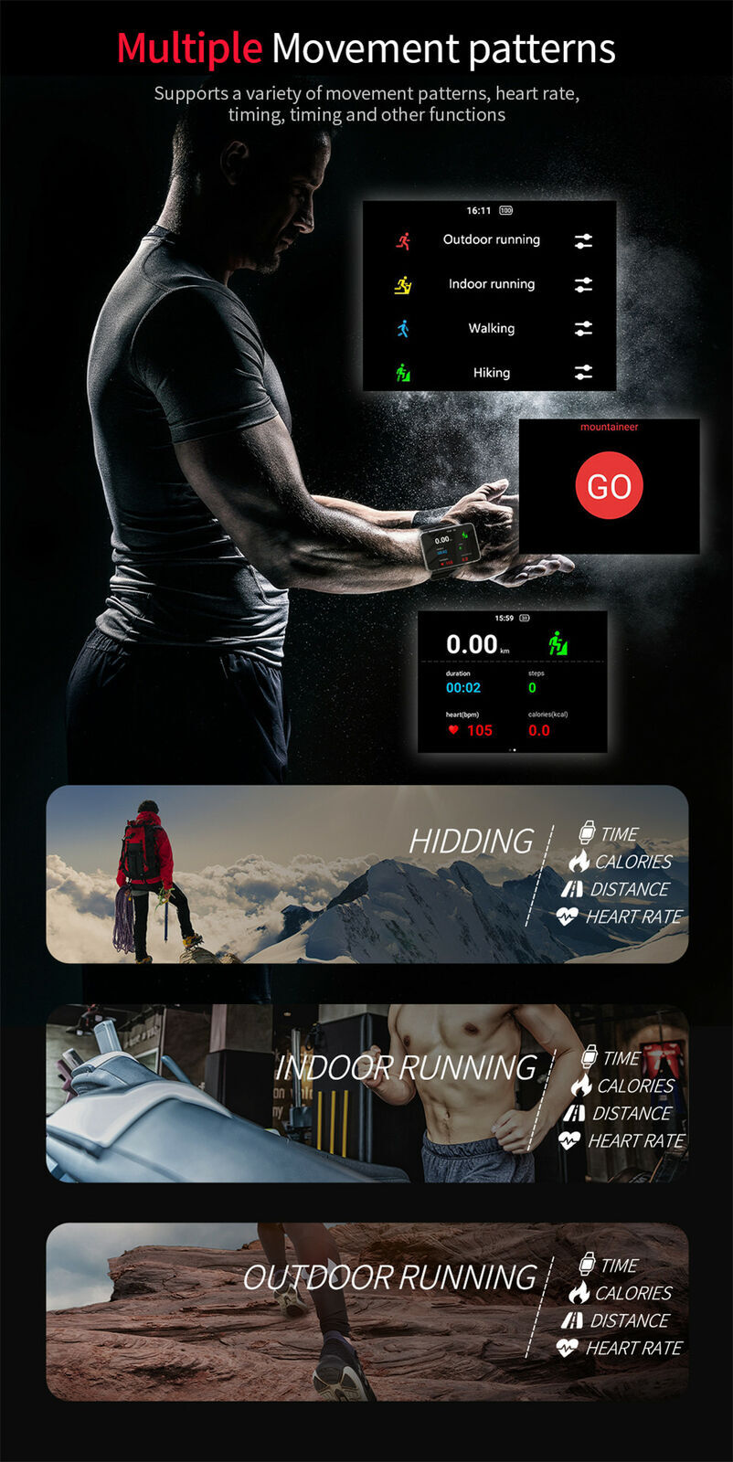 4G WiFi Smart Watch Dual HD Cameras for Video Chat 4GB+64GB Fitness Bracelet