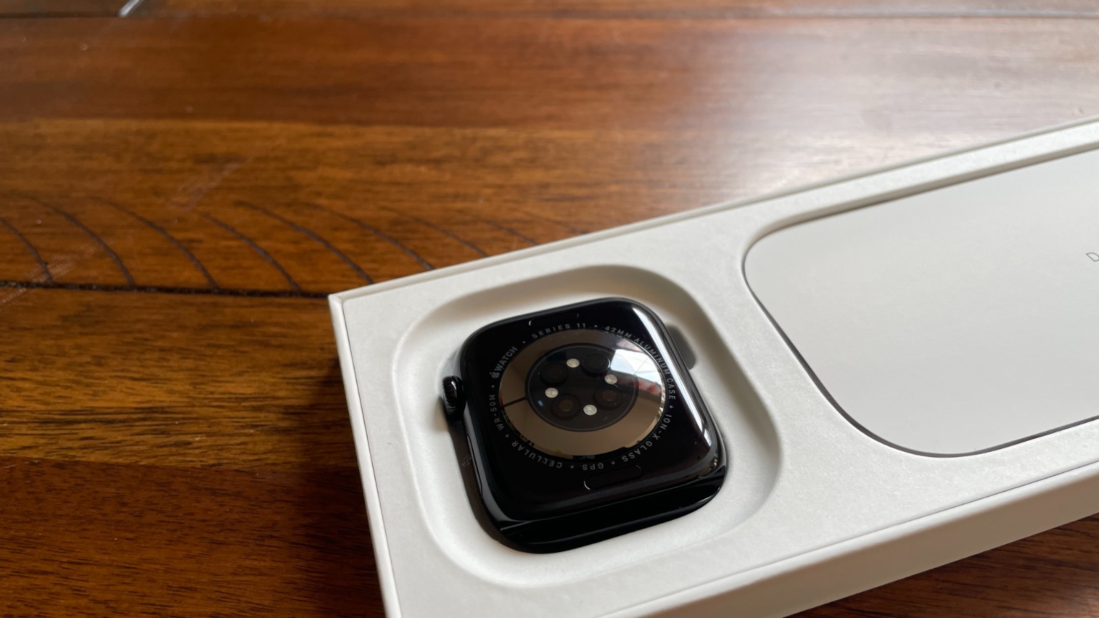 Apple Watch Series 11 42mm Jet Black Aluminum Cellular Black Sport Band S/M NEW