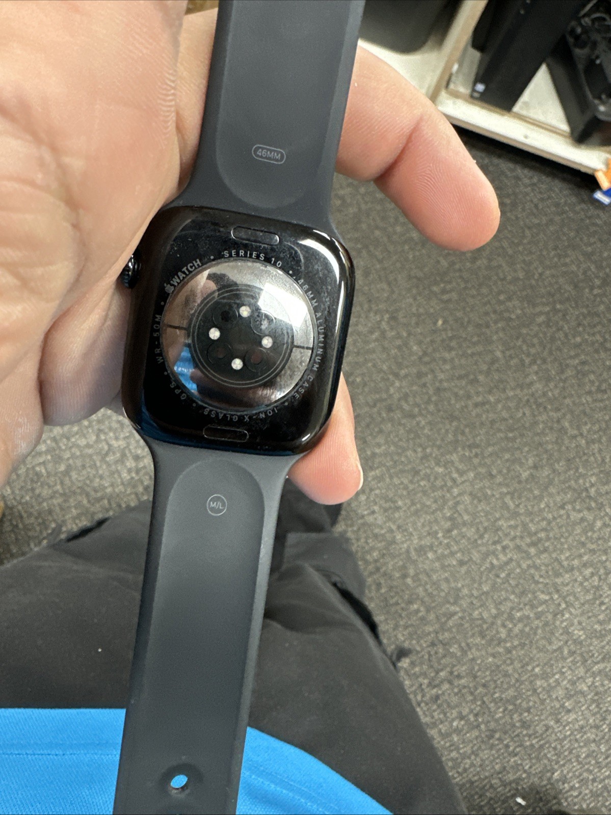 Apple Watch Series 10 46mm Aluminum Case, Jet Black, Unlocked