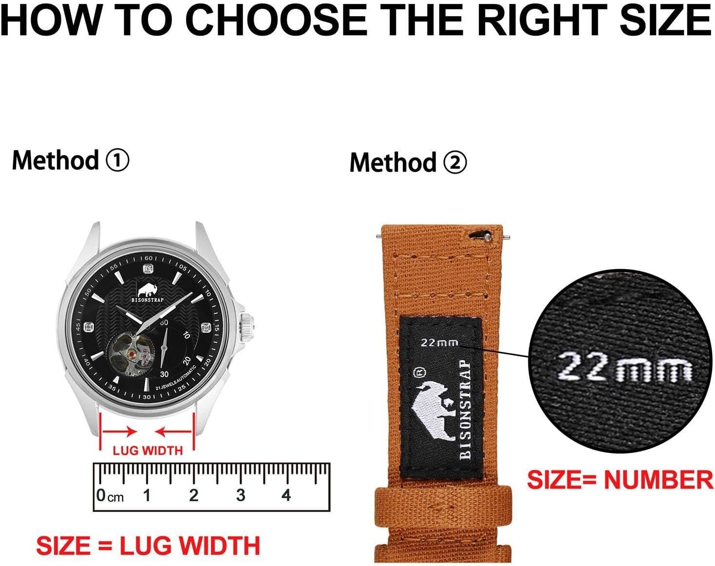 Strap For Canvas, Quick Release, Replacement Bands, Brushed Buckle, 20mm 22mm 24