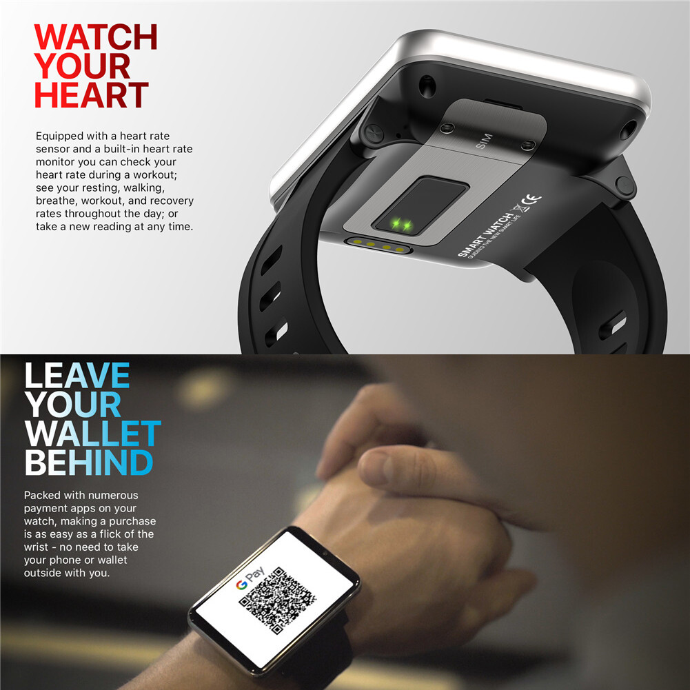 2.86″ 4G WiFi Smart Phone Watch 16GB/32GB 5MP Camera Unlocked Call SIM Support