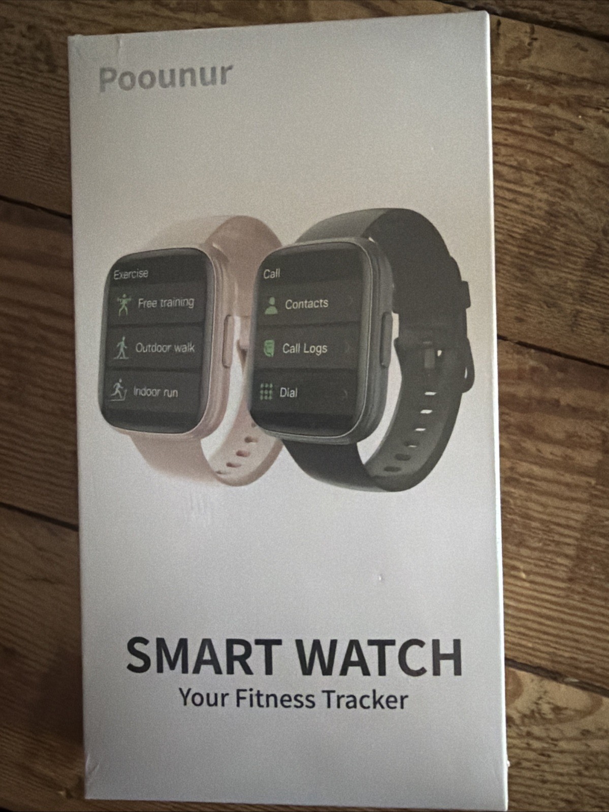 Poounur Smart Watch And Fitness Tracker Black Brand New T80 Android and iOS