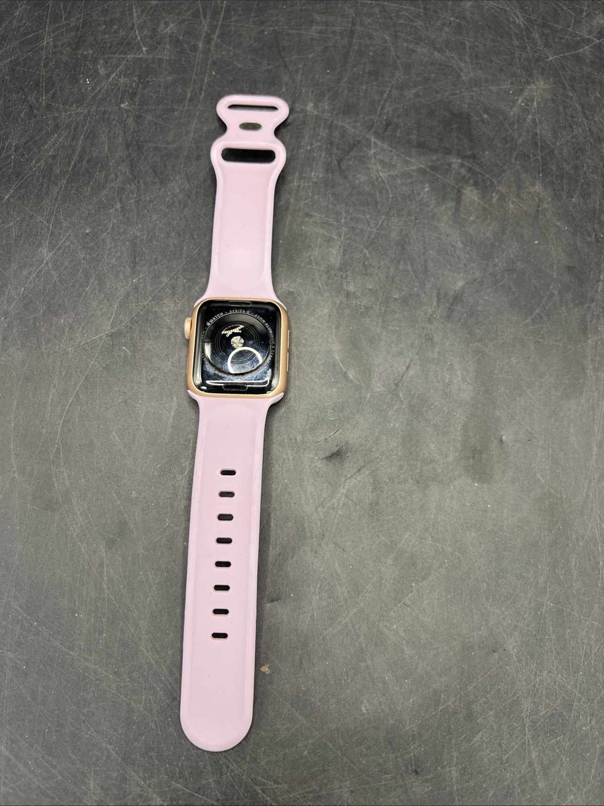 Apple Watch Series 5 40MM Rose Gold Aluminum With Purple Band FOR PARTS
