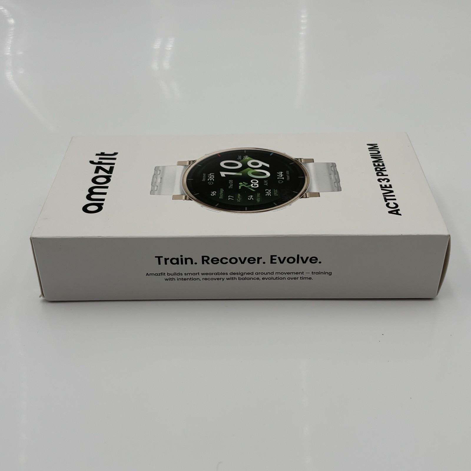Amazfit Active 3 Premium Smartwatch 45mm GPS Aero White New Sealed Ships Free