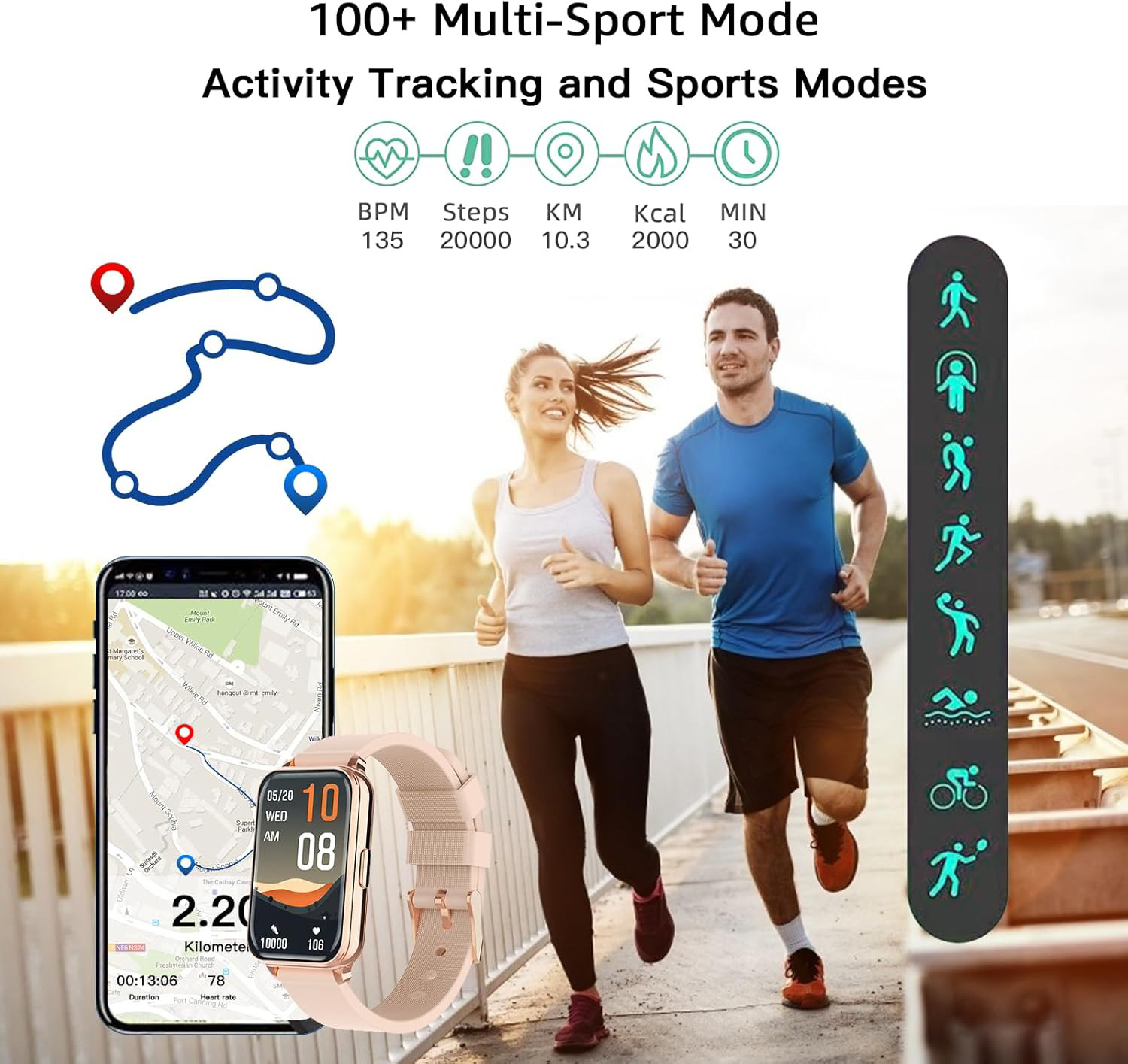 2025 Smart Watch For Men/Women, Waterproof Smartwatch Bluetooth iPhone Samsung