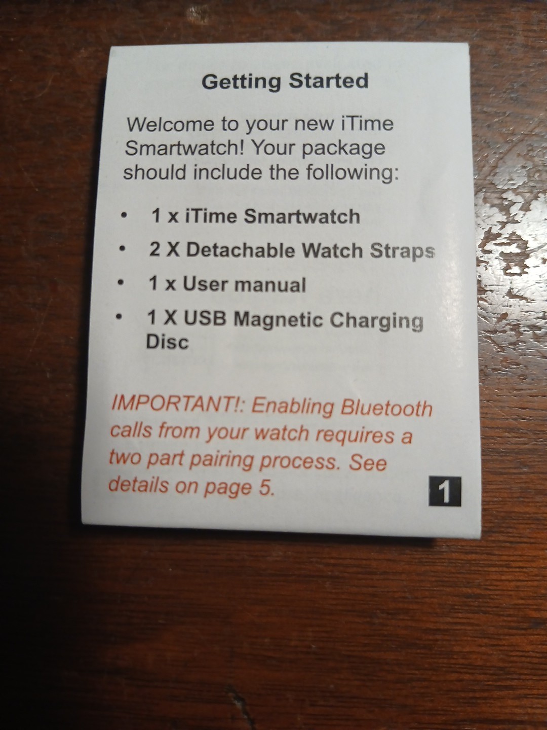 iTime Health/Fitness Smartwatch w/ Heart Rate Monitor 2x Straps & Charging Disc