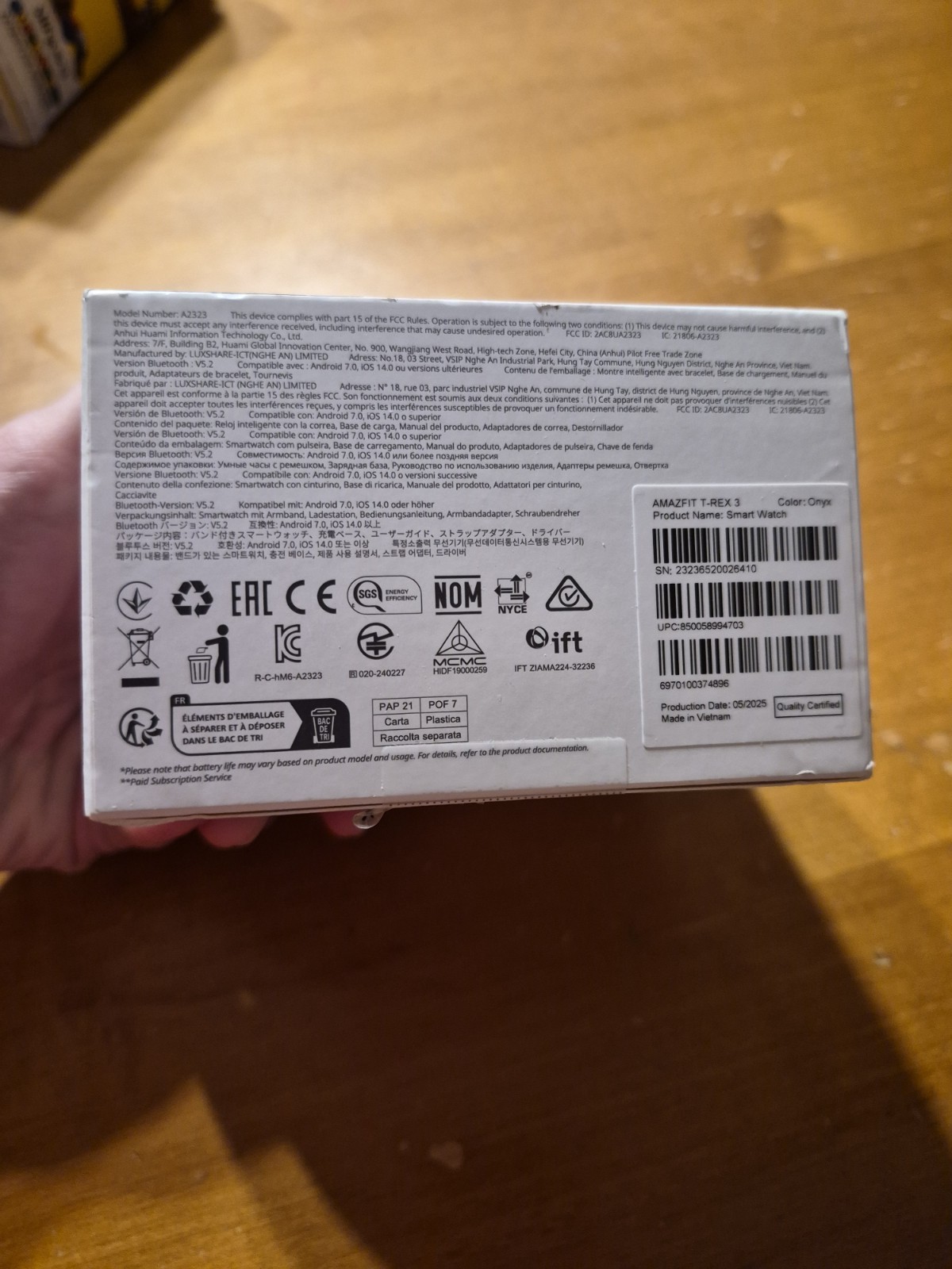 Amazfit T-Rex 3 Onyx Round Black Band Smartwatch A2323