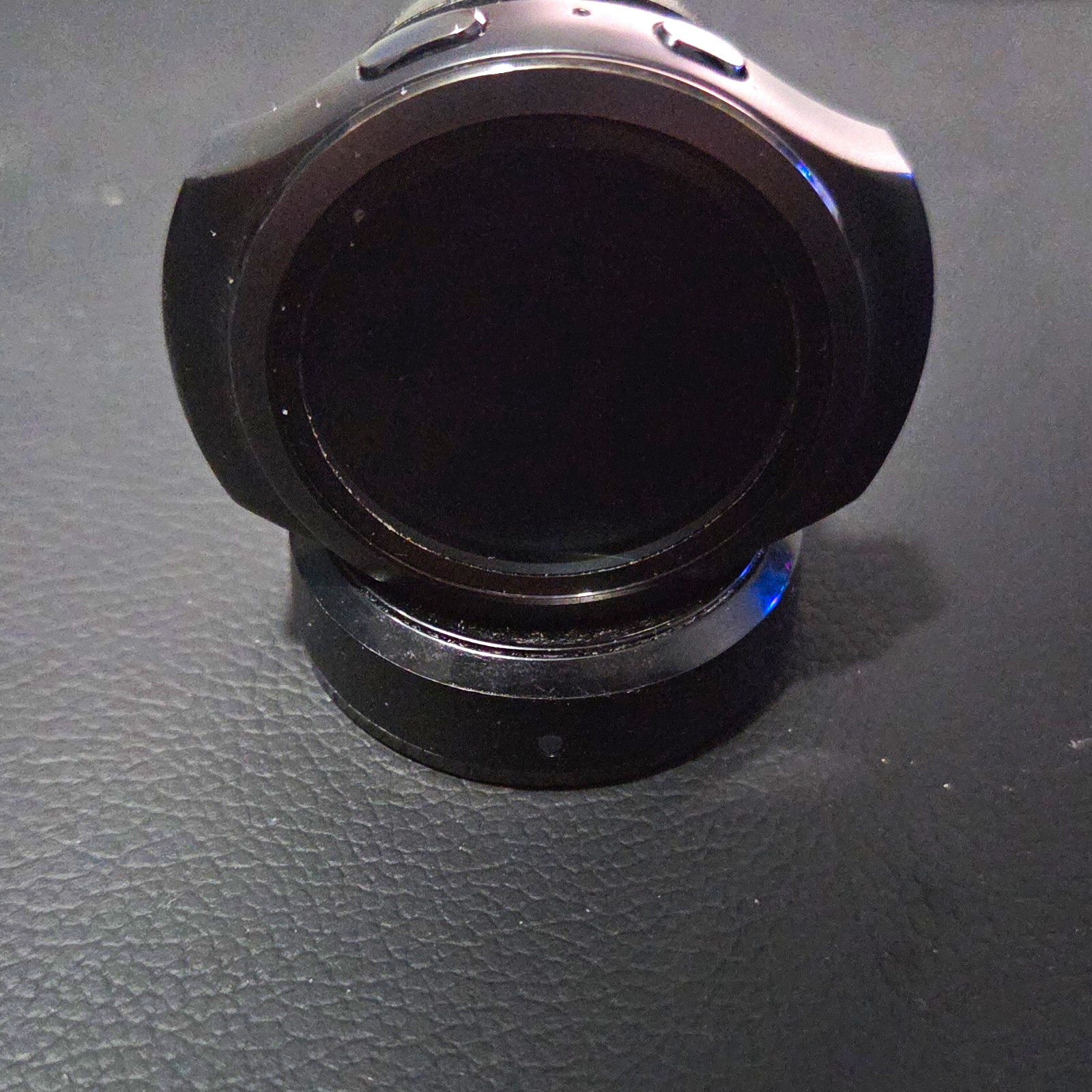 Samsung Gear S2 44mm Black Stainless Smartwatch Original Band + Wireless Charge