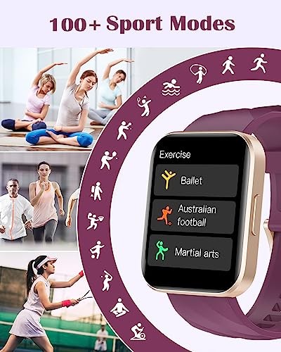 Smart Watches for Women Men (Answer/Make Calls) Compatible with Purple