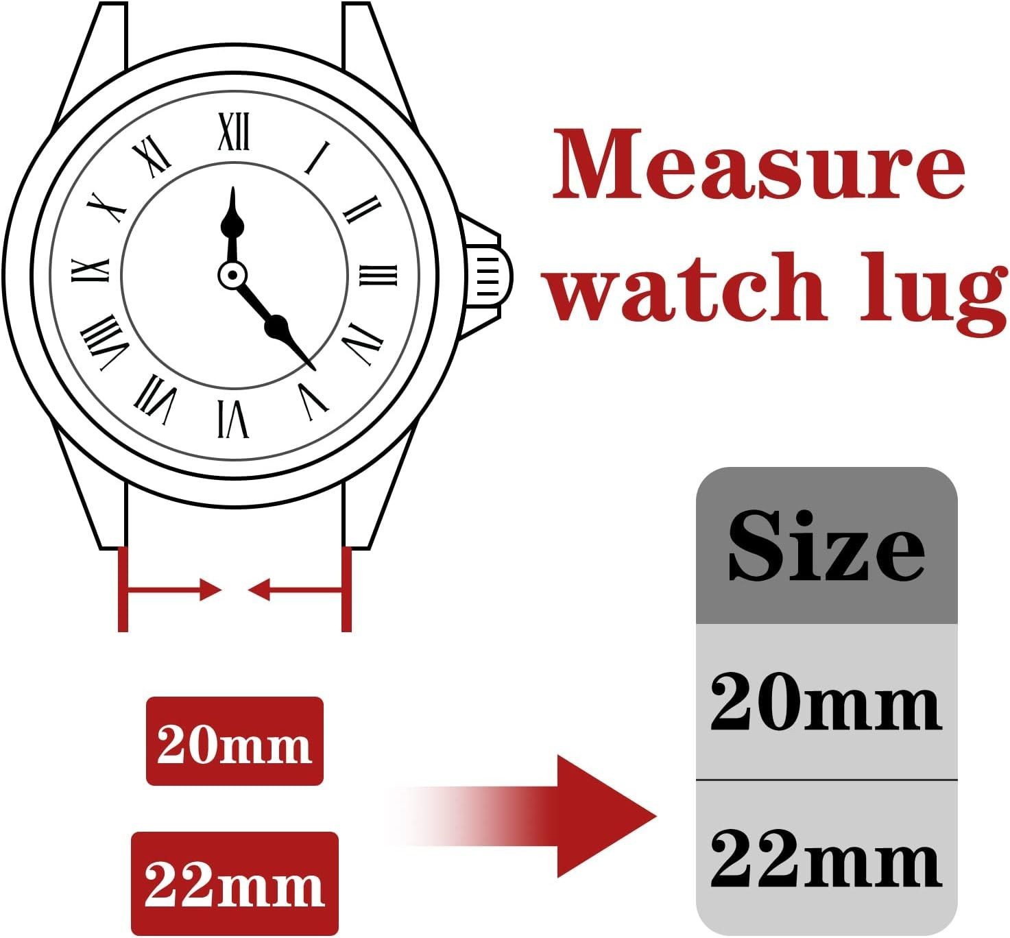 20mm 22mm Stainless Steel Mesh Strap Compatible with Quick Release Watches