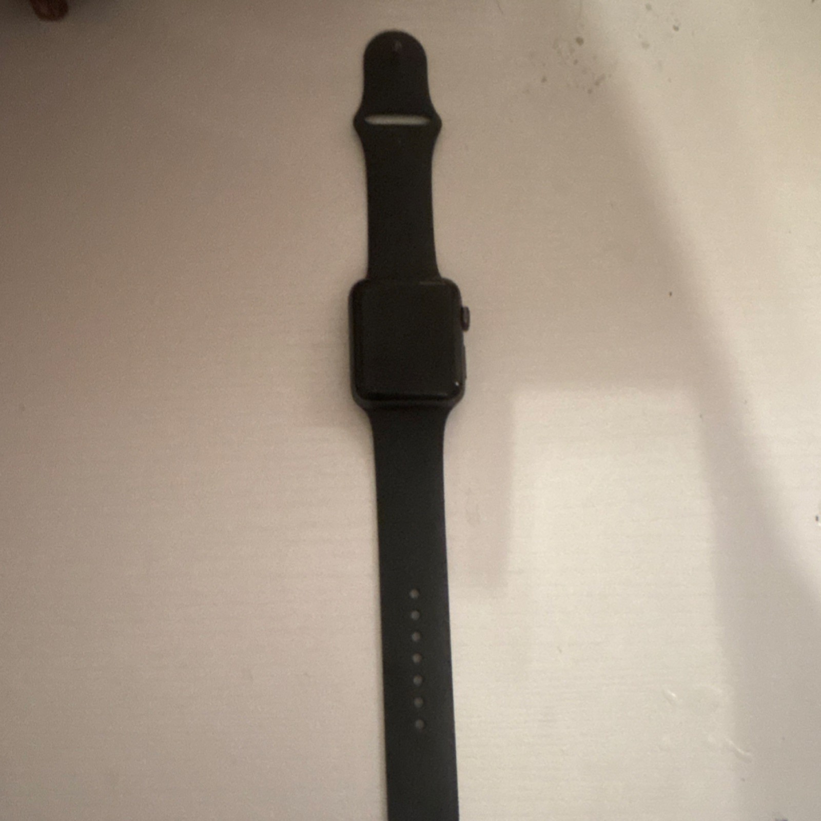 Apple Black Aluminum Smartwatch Silicone Band Touchscreen Bluetooth Fitness