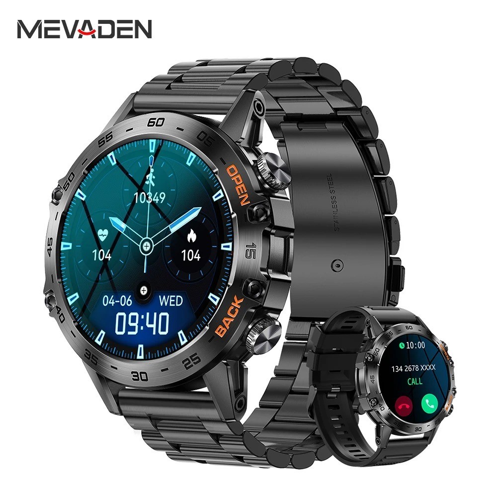 🔥Military Smart Watch for Men(Call Receive/Dial)Rugged Tactical Fitness Tracker
