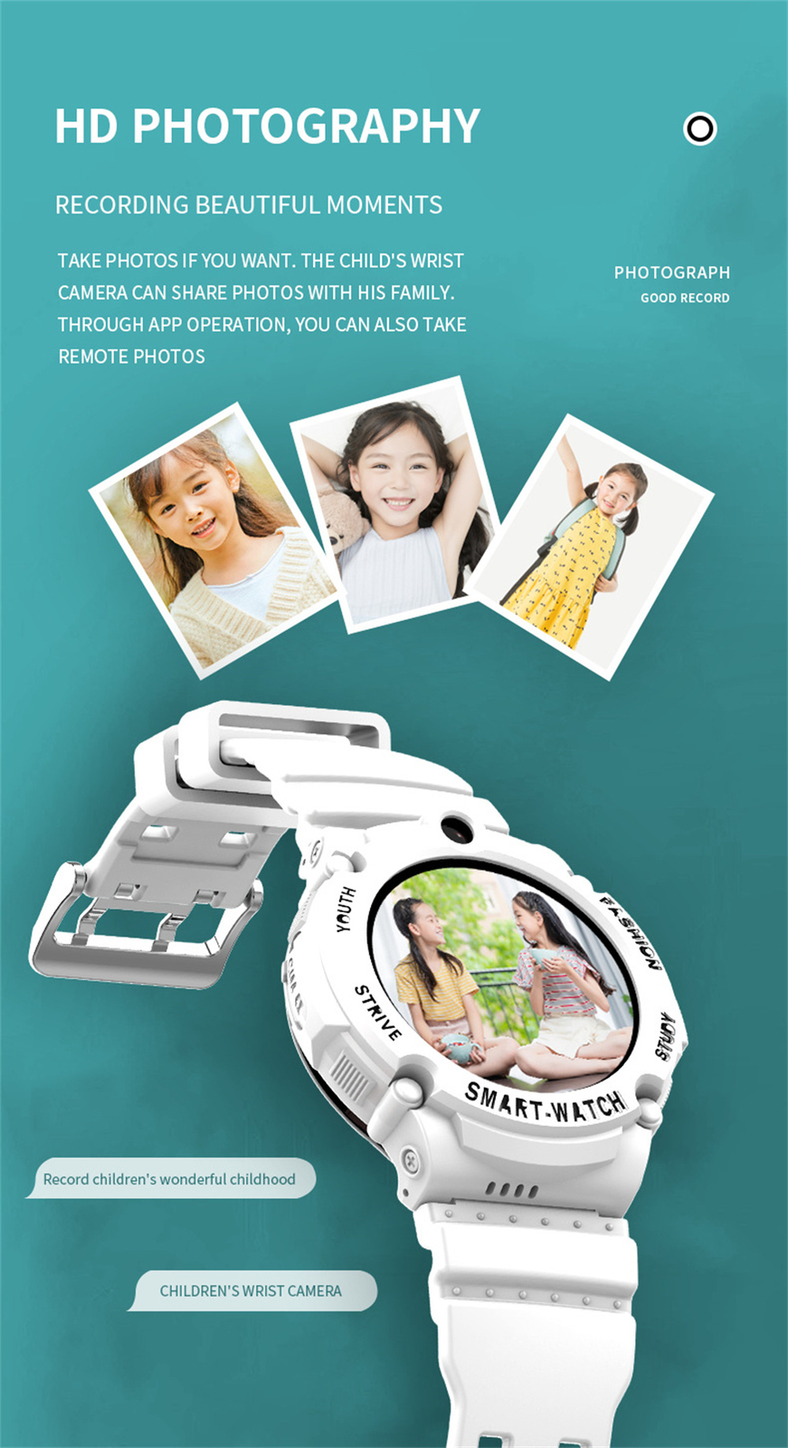 4G Smartwatch Phone Smart Watch for Kids with Anti-Lost Camera Video Call SOS