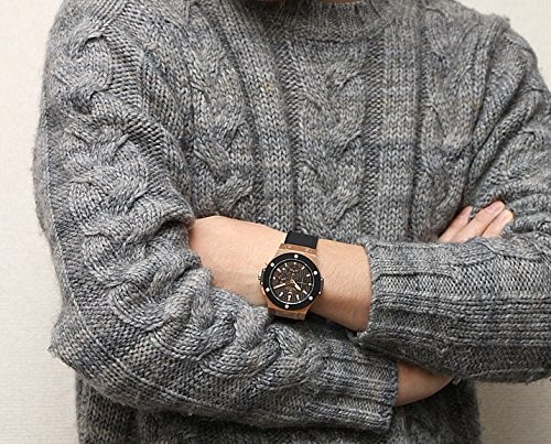 HYAKUICHI 101 No.8 100m water resistant rubber strap black x pink gold