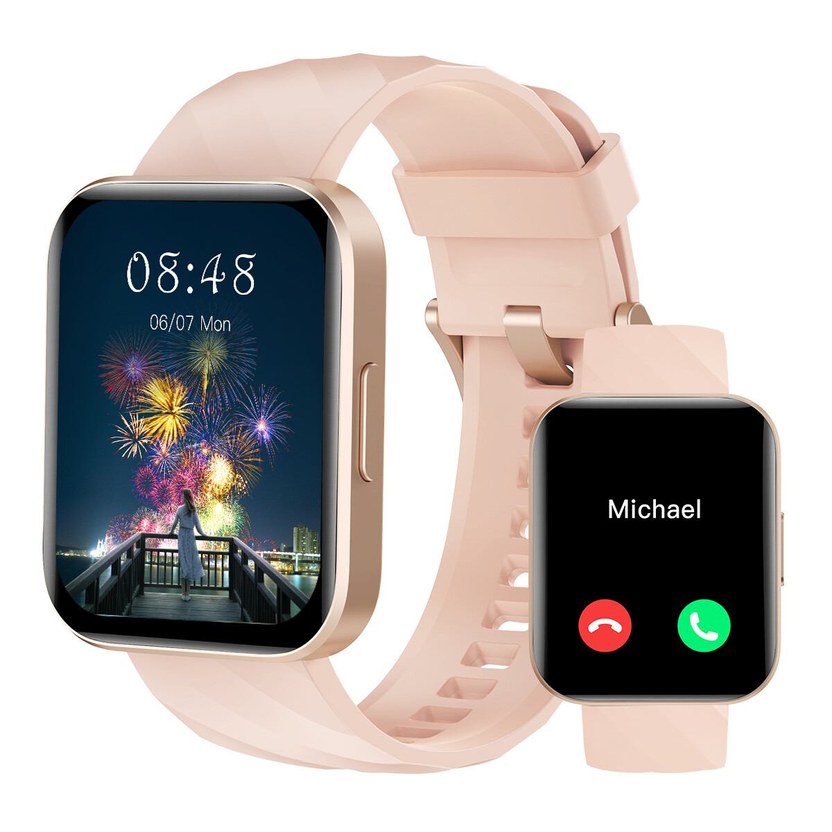Smart Watch for iOS Android with Waterproof Heart Rate Blood Oxygen Monitor
