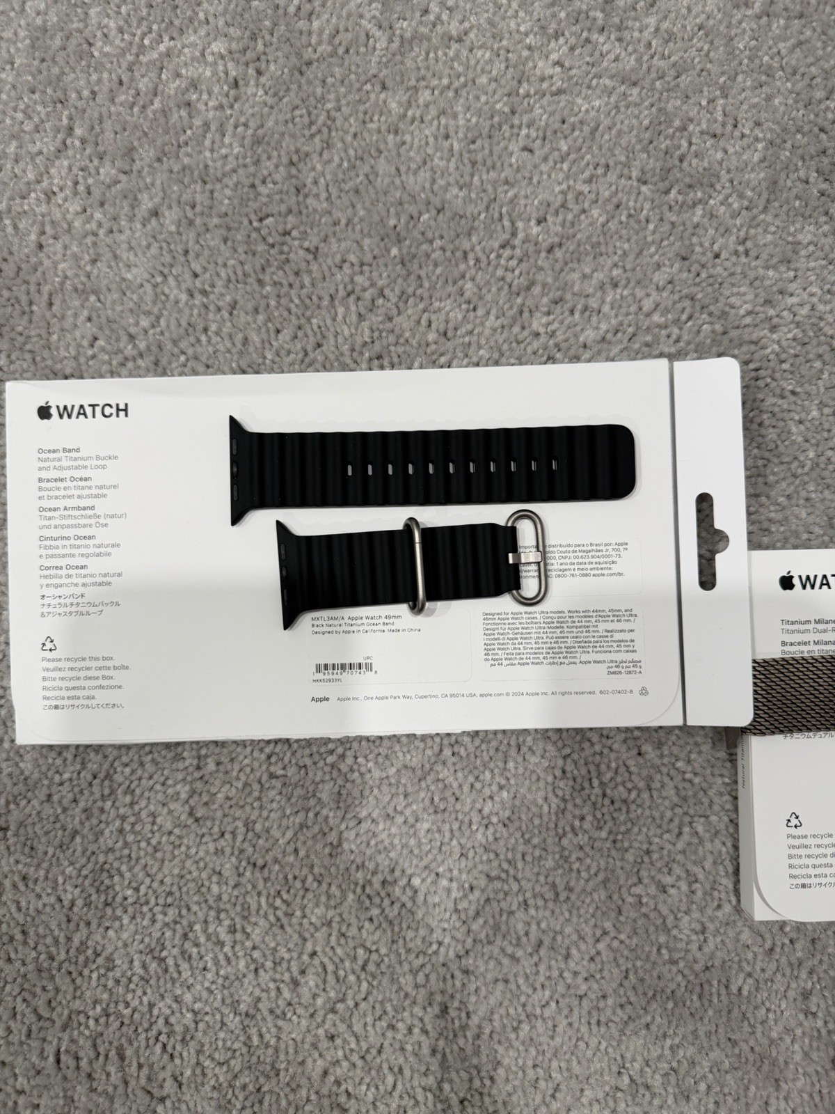 Apple Watch Ultra 2 49mm Titanium w/Milanese Loop, Ocean & Alpine Loop Bands