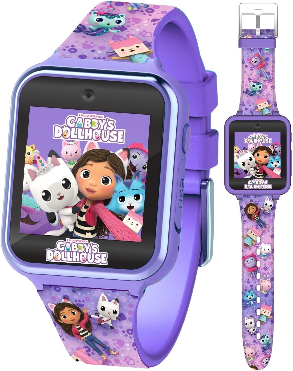 3+ Years Gabby’s Doll House Purple Kids Watch – Learning, Fun & No Internet!%/`