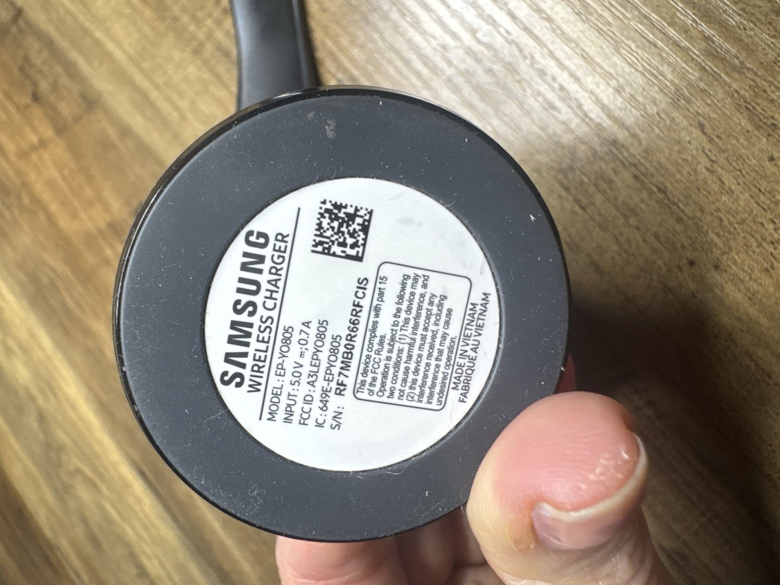 Samsung Galaxy Watch 46mm Silver Black Silicone Touch BT w/ charging stand