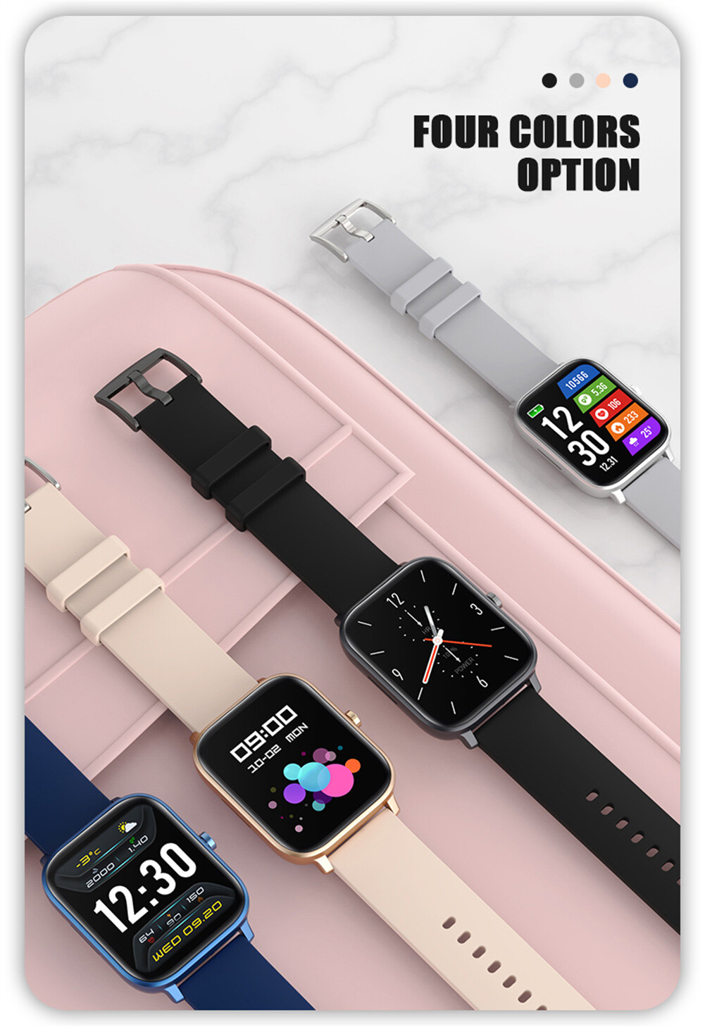 1.69″ Large Screen Smart Watch Bluetooth Call Sport Smartwatch Sleep Monitor
