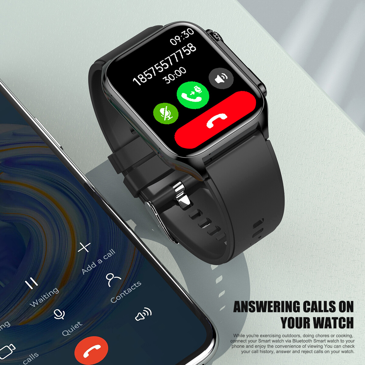 Smart Watch for Men Smartwatch Bluetooth Call for iOS Android Health Monitoring