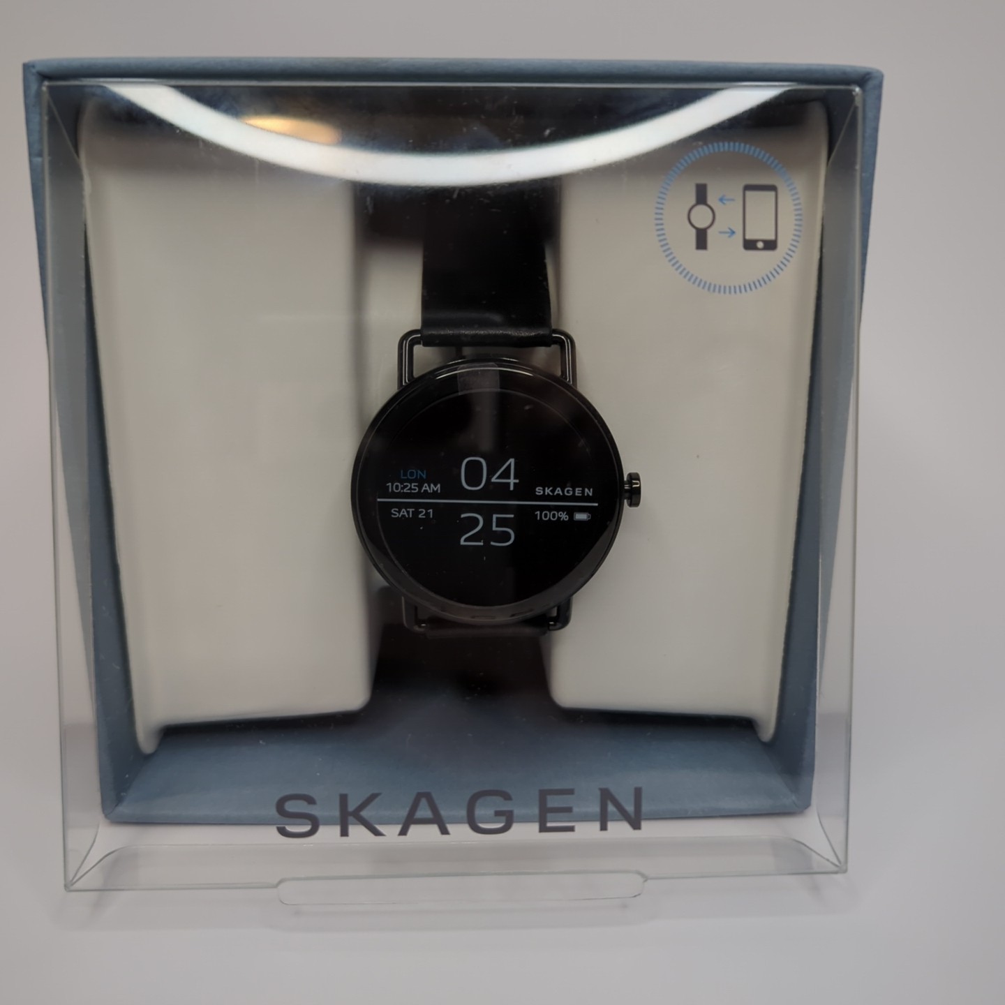 Fossil Skagen Falster 1 Android Wear Smartwatch Black Leather SKT5001 DW5S1
