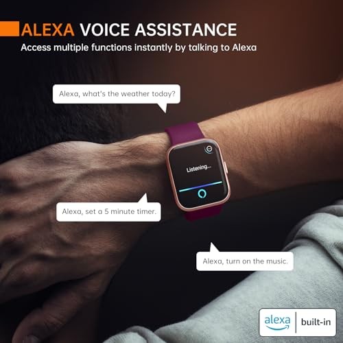 Smart Watch Alexa Built-in Fitness Watch ID208PLUS – Dark Purple