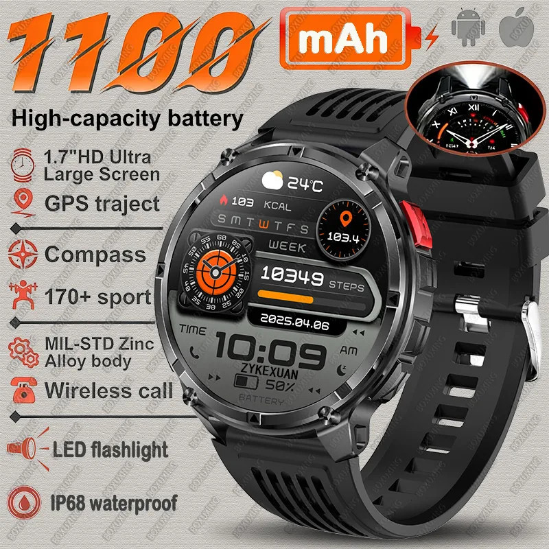 2026 T-Rex3 Ultra Smart Watch 1.7″ AMOLED 5ATM Call Sports Men 1100mAh