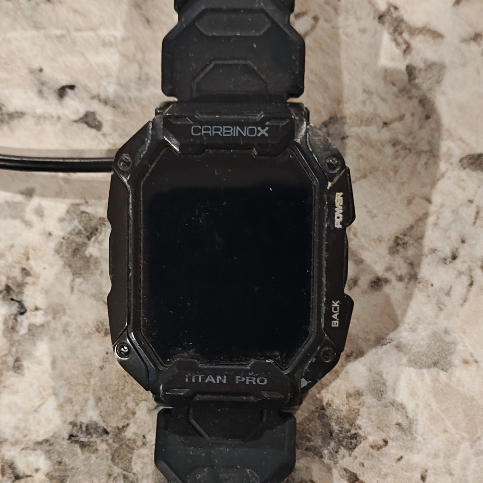 CARBINOX Titan Pro 51mm Black Smartwatch Silicone Band Waterproof 16GB
